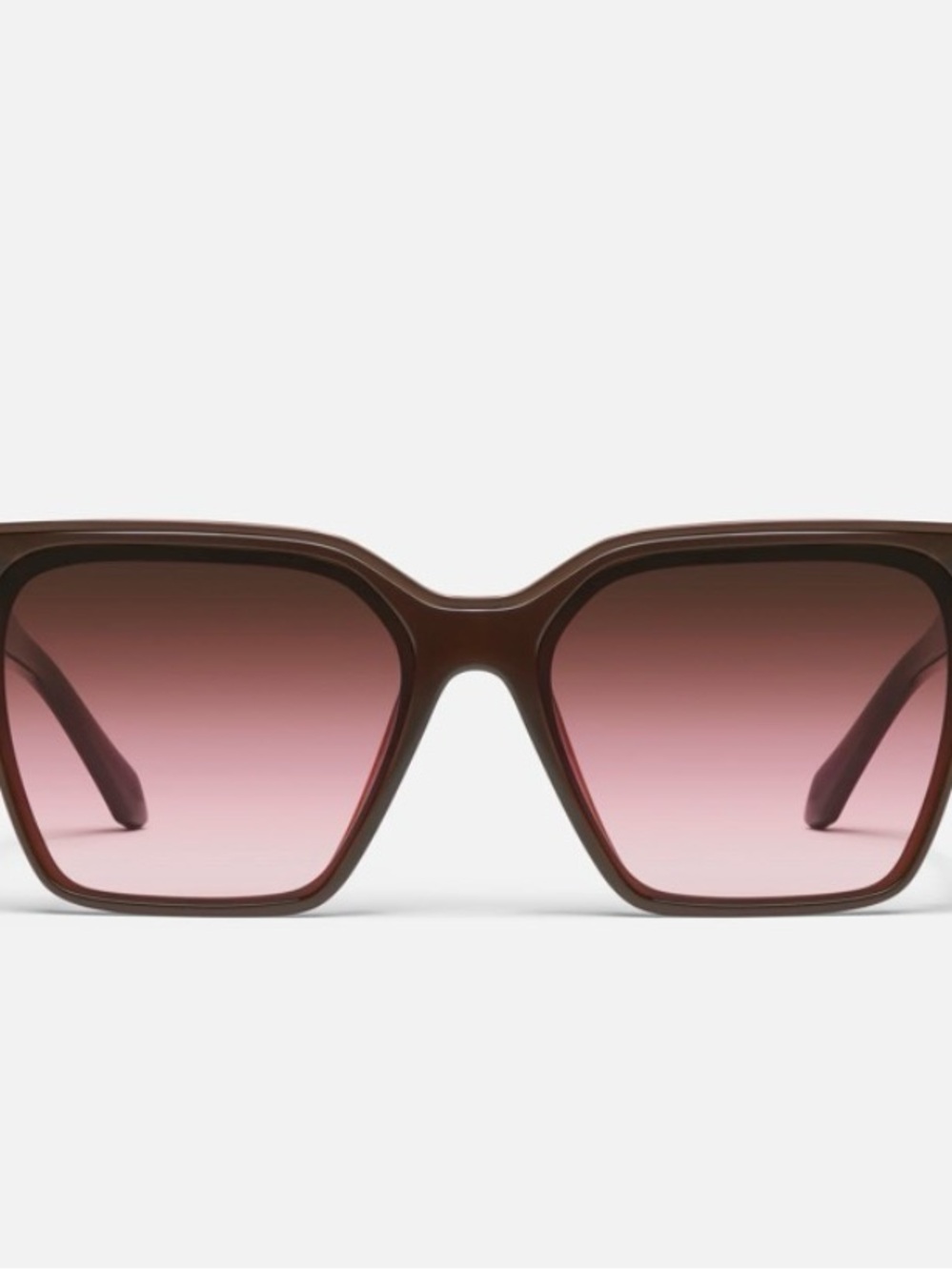 Quay Level Up Sunglasses - Dark Brown Frame / Rouge Glow Lens